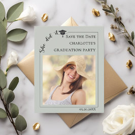 Flyer Sage Photo budget Graduation Party Save the Date