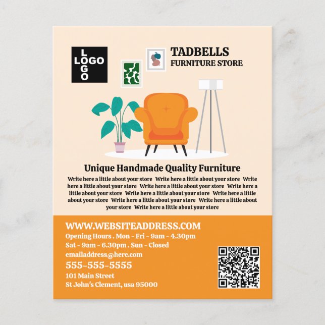 Flyer Sala de verano - Ventas de la tienda de muebles (Frente)