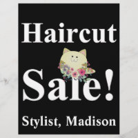 Salon Barber Haircut Sale Posters Promotional Flye