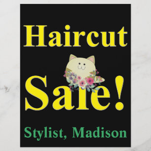 Flyer Salon Barber Haircut Sale Posters Promotional Flye