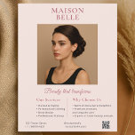 Flyer Salon Business Elegant<br><div class="desc">Capte la atención con este flyer de diseño exquisito, donde la elegancia atemporal se une a la sofisticación moderna. La refinada paleta de color ruidoso y los cálidos tonos sepia evocan un ambiente lujoso y sereno, perfecto para salones de belleza de gama alta. La tipografía combina fuentes serif clásicas con...</div>