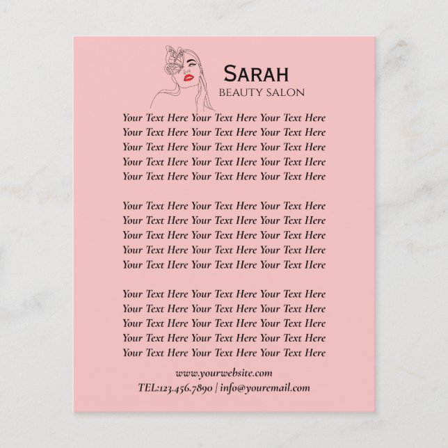 Flyer Salón de belleza (Frente)