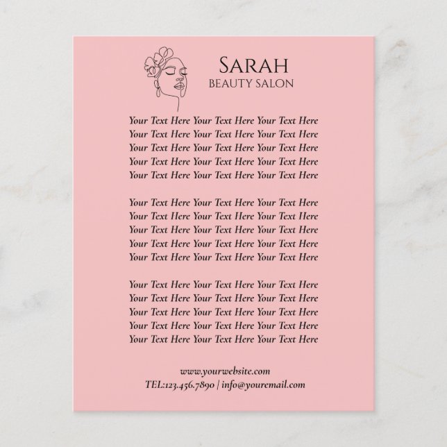 Flyer Salón de belleza (Frente)