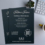 Flyer Salón de belleza Color blanco negro Gris Tipo de l<br><div class="desc">Presentamos nuestro folleto sobre el servicio de personalizable en un elegante diseño negro, blanco y gris, la herramienta promocional perfecta para los negocios de camisetas, las marcas de ropa y los salones de belleza. Adapte este folleto para mostrar su lista única de servicios, añada su logotipo e incluya un código...</div>