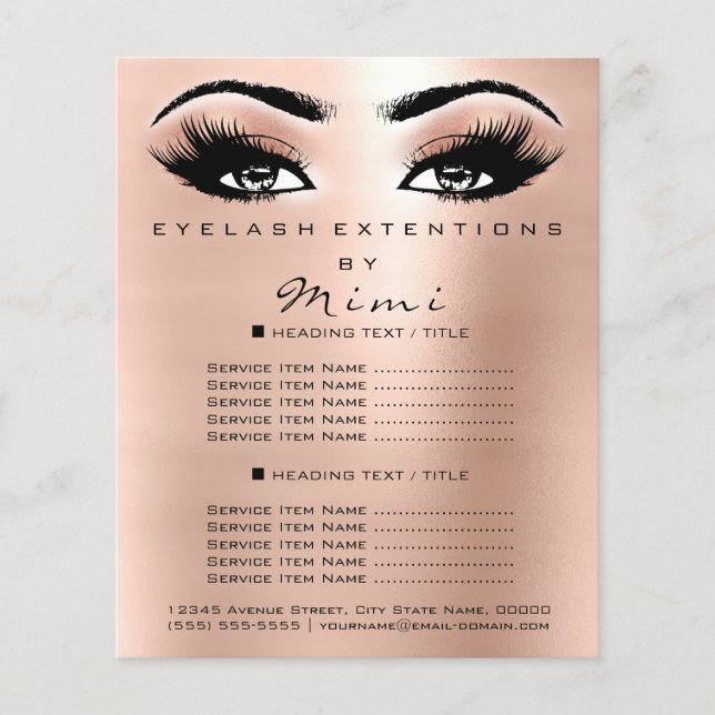 Flyer Salón De Belleza De Artistas De Maquillaje Lanza V (Frente)