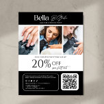 Flyer Salón de Belleza de Fotos Modernos Técnico de Uñas<br><div class="desc">Promociona tu salón de uñas o belleza con un folleto moderno y profesional que llama la atención y destaca tus servicios. Diseñado con un diseño limpio y elegante,  este folleto es perfecto para mostrar tus servicios,  descuentos o promociones especiales. Personalízalo según tus necesidades.</div>