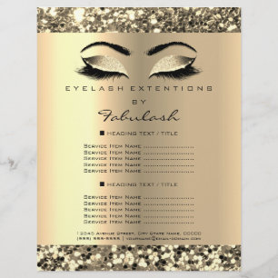 Flyer Salón de belleza de maquillaje Precio del avión de