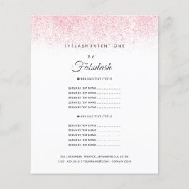 Flyer Salón de belleza de Purpurina rosa Lite