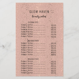 Flyer Salón de belleza elegante Rosa de oro