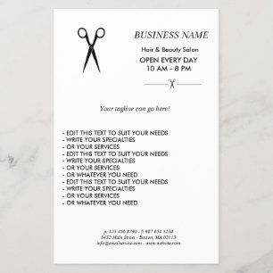 Flyer Salón de belleza ligero y elegante para negocios