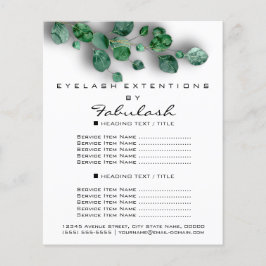 Flyer Salón de belleza Makeup Woodland Eucalyptus Organi