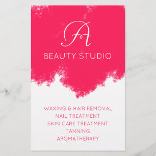 Flyer Salón de belleza Pink splash