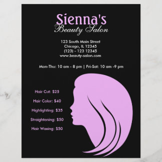Flyer Salón de belleza (Plum)