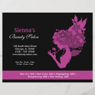 Flyer Salón de belleza (Plum)
