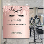 Flyer Salón de belleza rosa purpurina de oro<br><div class="desc">Fondo de gradiente dorado subió, con goteo purpurina, tijeras negras y latigazos. Al frente: El texto: Lista de precios. Personalice y agregue su nombre y dirección. Atrás: tu texto, precios. Para que los cambios sólo eliminen el texto de ejemplo, deje los espacios o la emoji delante y después del texto....</div>