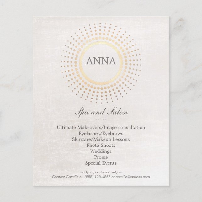 Flyer Salón de belleza sencillo y elegante (Frente)