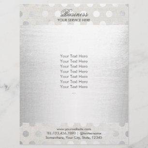Flyer Salón de Belleza y Peluquería Modern Silver Dots