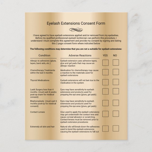 Flyer Salon de extensión de Eyelash de exención de respo (Frente)