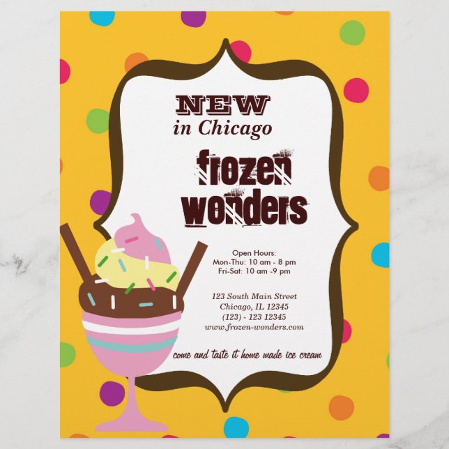 Flyer Salón de Helados (Frente)