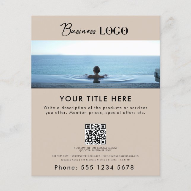 Flyer Salón de maquillaje del spa de belleza de promoció (Frente)