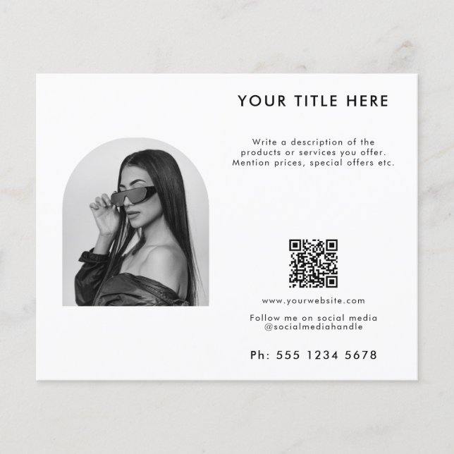 Flyer Salón de maquillaje Nail Hair Business Beauty (Frente)