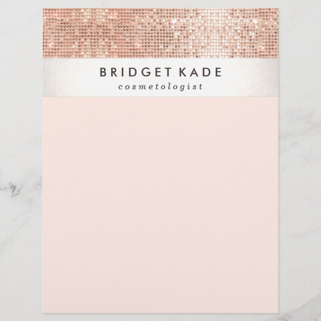 Flyer Salón de Moda y Belleza Secuencia de Cobre Faux (Frente)