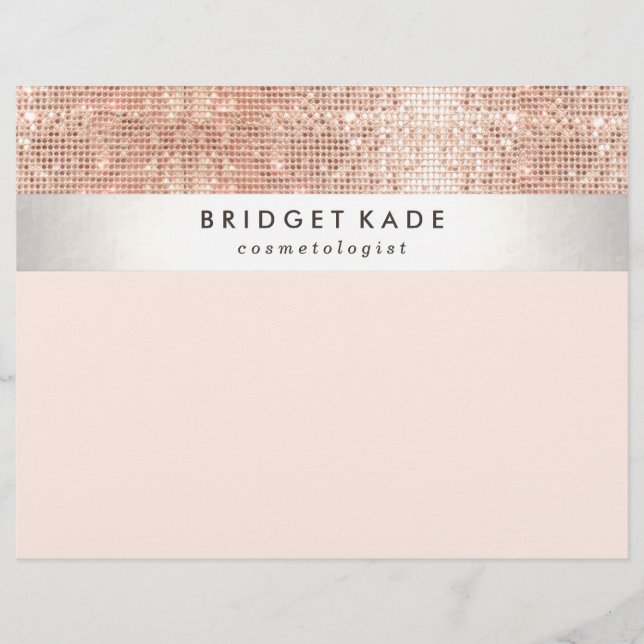 Flyer Salón de Moda y Belleza Secuencia de Cobre Faux (Frente)