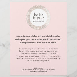 Flyer Salón de pelo de las series rosadas modernas de pl