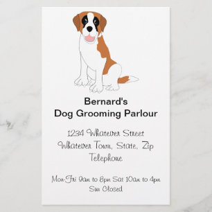 Flyer Salón de Saint Bernard Dog Grooming