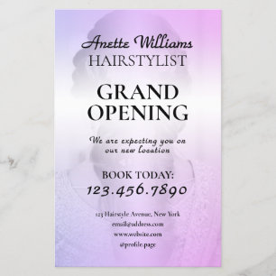 Flyer Salón elegante y refinado de pelo minimalista