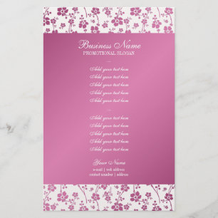 Flyer Salon Floral Pink Profesional