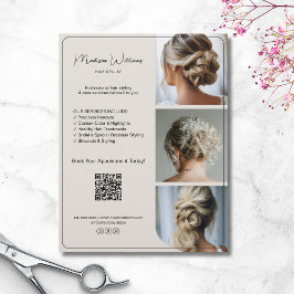 Flyer Salon Hair Stylist Services 3 Fotos QR