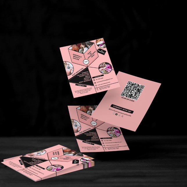 Flyer Salón Profesional Moderno Rosa Sonrosado Agregar F (Subido por el creador)