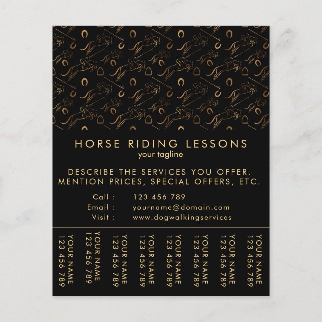 Flyer Saltando Caballo | Caballo | Entrenador de caballo (Frente)