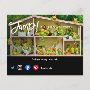 Flyer saltar al mercado inmobiliario vender hogar rana c