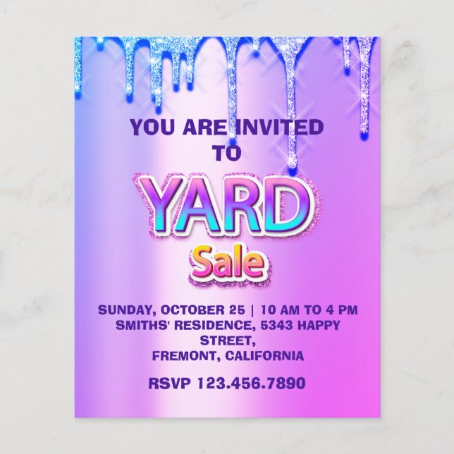 Flyer Salto de garaje de venta de yard perforaciones hol (Frente)