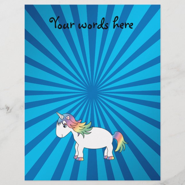 Flyer Salto de sol azul de Unicornio (Frente)