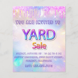 Flyer Salto de yard Sale Sale Holograph Drenaje