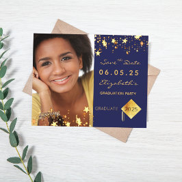 Flyer Salven el presupuesto azul de la fiesta de graduac