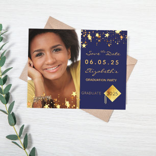 Flyer Salven el presupuesto azul de la fiesta de graduac