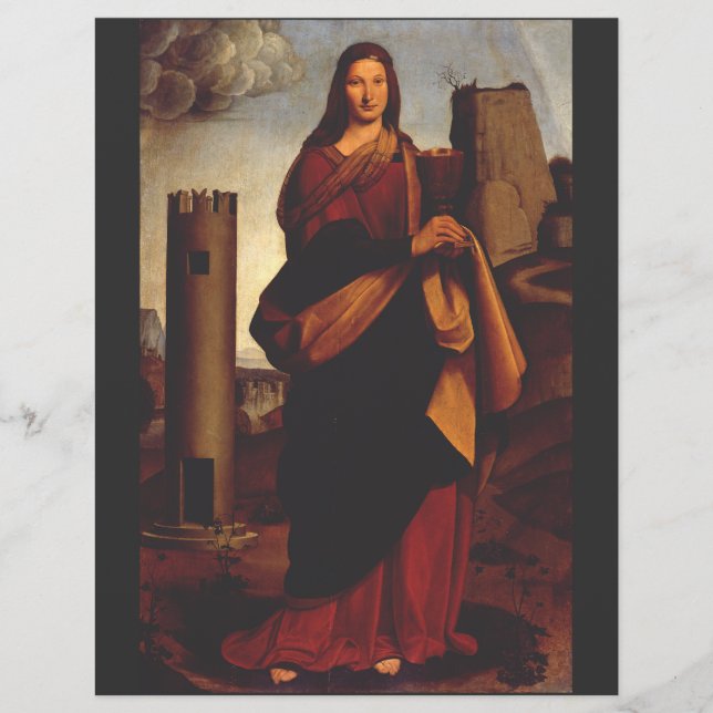 Flyer Santa Bárbara por Giovanni Antonio Boltraffio (Frente)