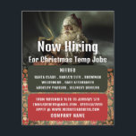 Flyer Santa de lectura clásica, anuncio de reclutamiento<br><div class="desc">Clásico Leer Santa,  Volantes De Publicidad De Reclutamiento De Temporada Por La Tienda De Tarjetas De Negocios.</div>