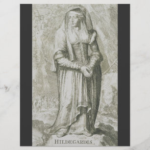 Flyer Santa Hildegarda de Bingen Arte Místico Medieval