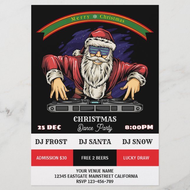 Flyer Santa Navidades Fiesta de danza (Frente)