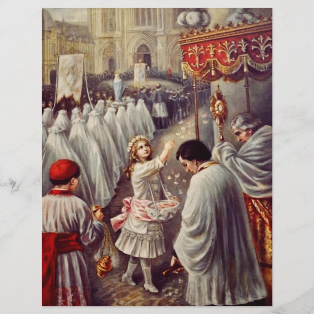 Flyer Santa Teresa arroja flores al Santísimo Sacramento (Frente)