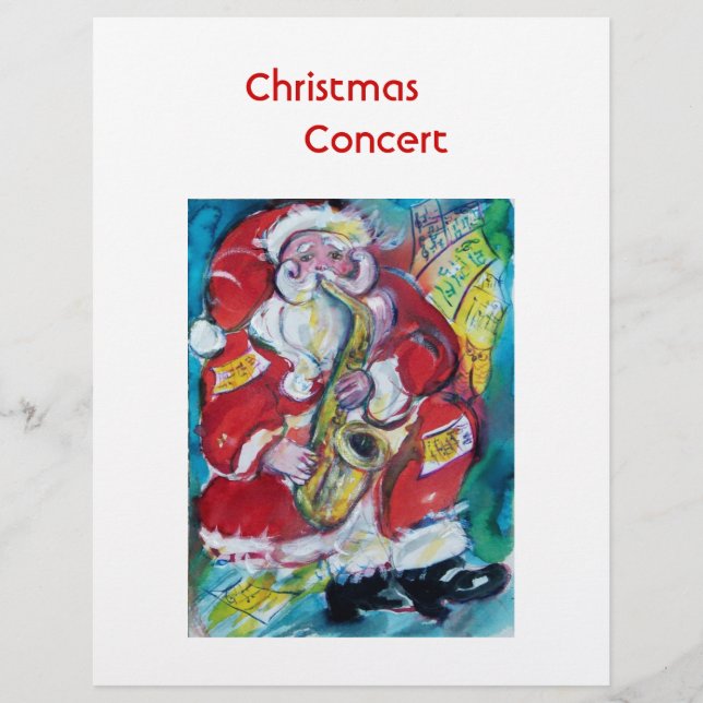 FLYER SANTA Y SAX (Frente)