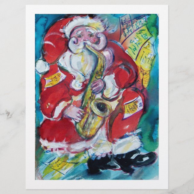 FLYER SANTA Y SAX (Frente)