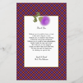 Flyer Scotch Clan Tartan Boda Poem Gracias Scroll