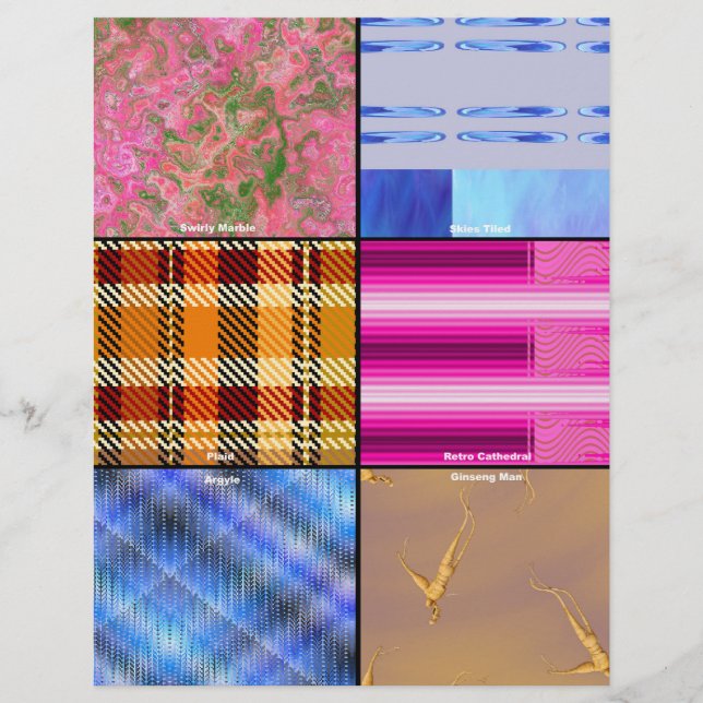 Flyer Scrapbook Sampler Bulk Scrapbook Paper Pages (Frente)