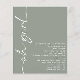 Flyer Script de valor Oh Chica Sage Baby Shower